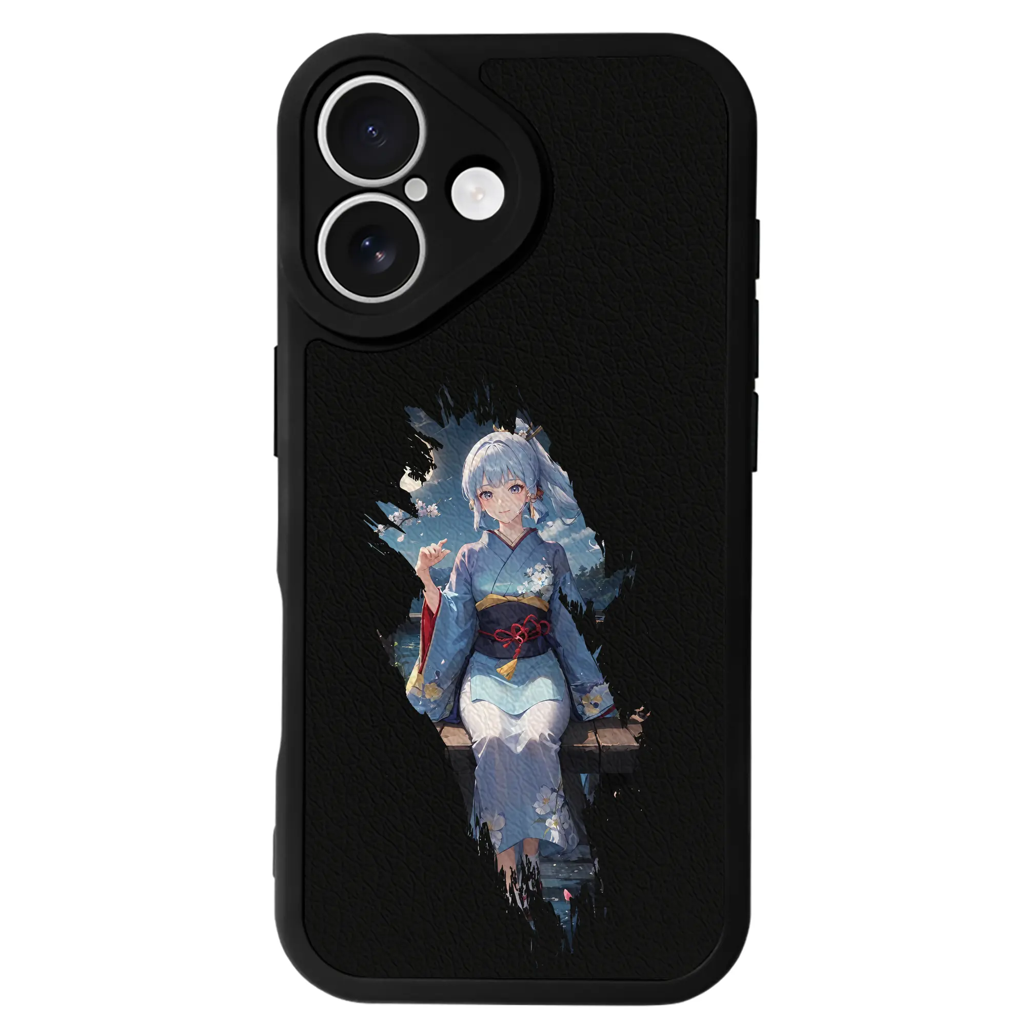 原 神 グッズ 神里綾華 - IPhone 16シリーズ対応 ・ シリコンスマホケース ・ レザー調 ・ 高精度フィット ・ 耐衝撃 ・ ワイヤレス充電対応 ・ 精密カット